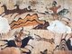 Korea: Hunting Scene, Tomb of the Dancers, from Koguryo, West Wall of the Burial Chamber, Tomb of the Dancers, Jilin Province; ca. 5th century CE